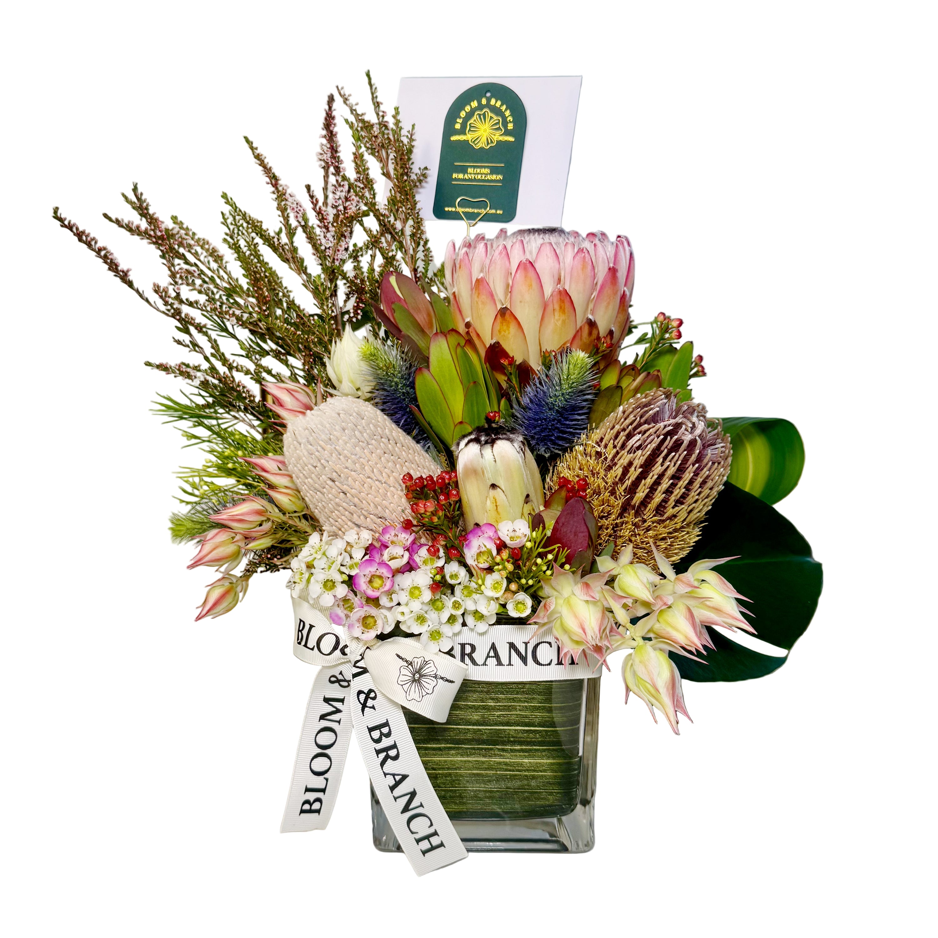 Native Charm in Glass Vase