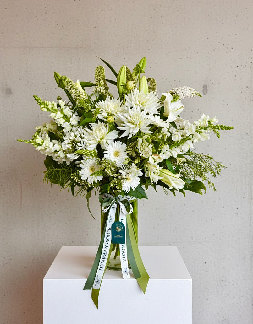 Pure White Elegance Vase Arrangement