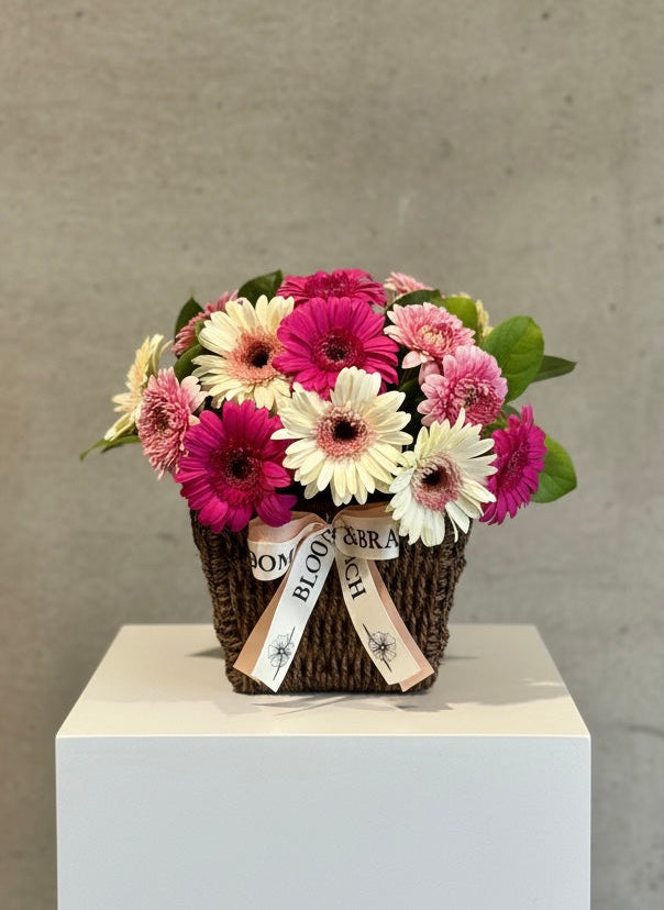 Bright Gerbera Basket
