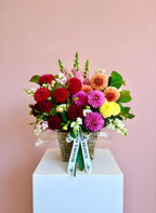 Vibrant Dahlia Garden Basket | Flower Basket