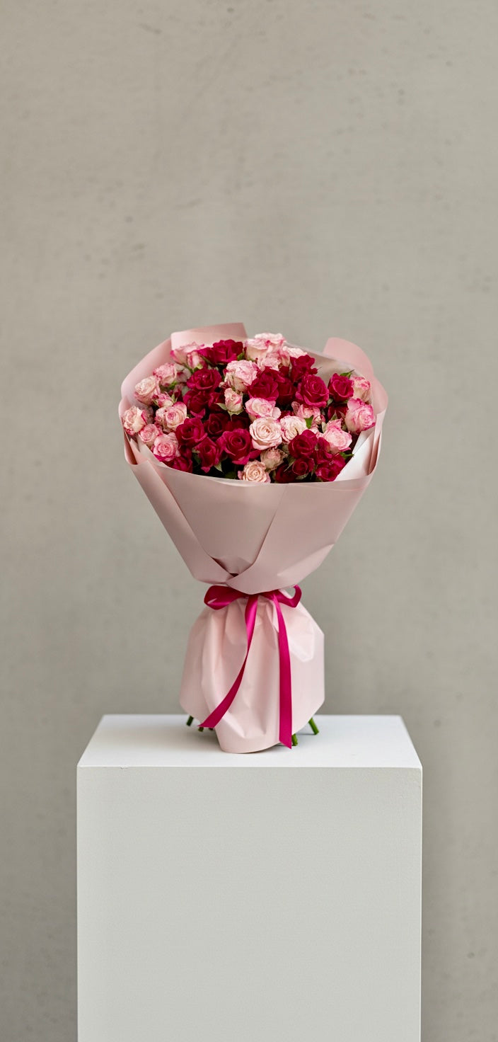 Pink Kiss Spray Rose Bouquet