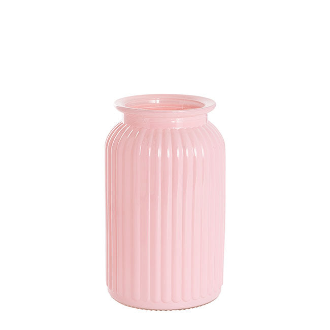 Hurricane Glass Jar Pink