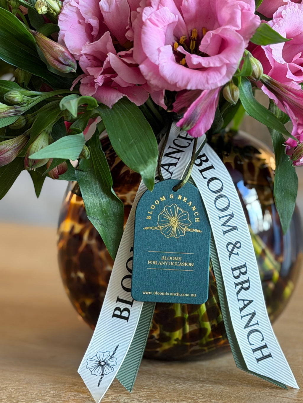 Blush Tortoiseshell Vase Arrangement | Premium Flowers Sydney