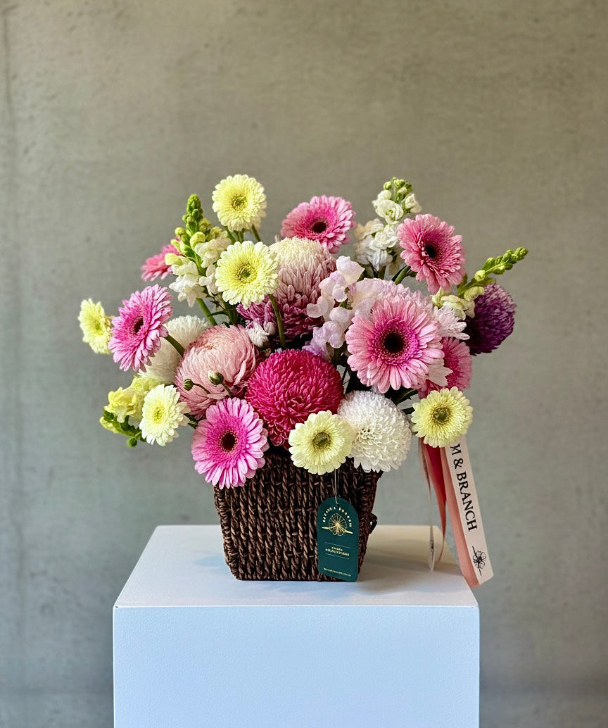 Pastel Posy Basket