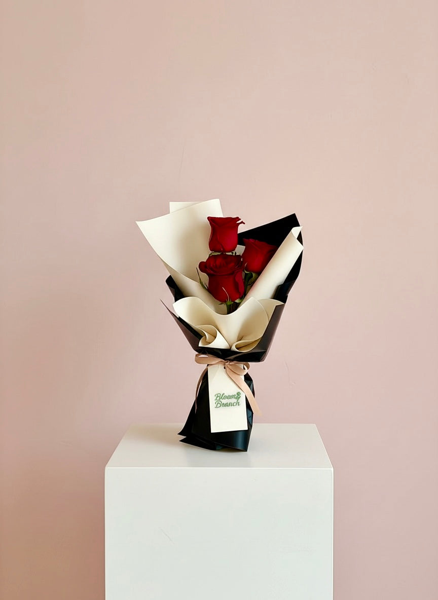 “I Love You” – Triple Roses Bouquet