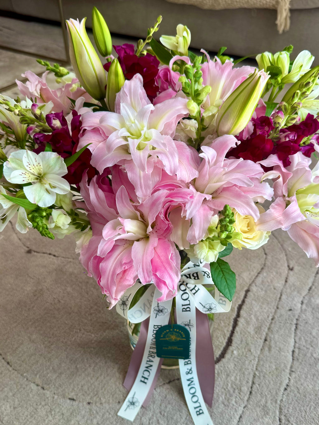 Pink Serenity – Rose Lily Vase