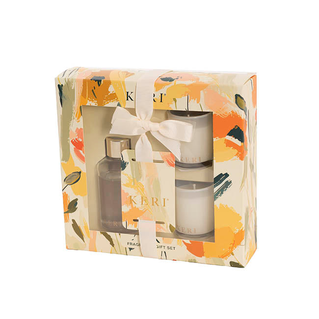 Fragrance Candle & Diffuser Gift Set Rose & Water Lily