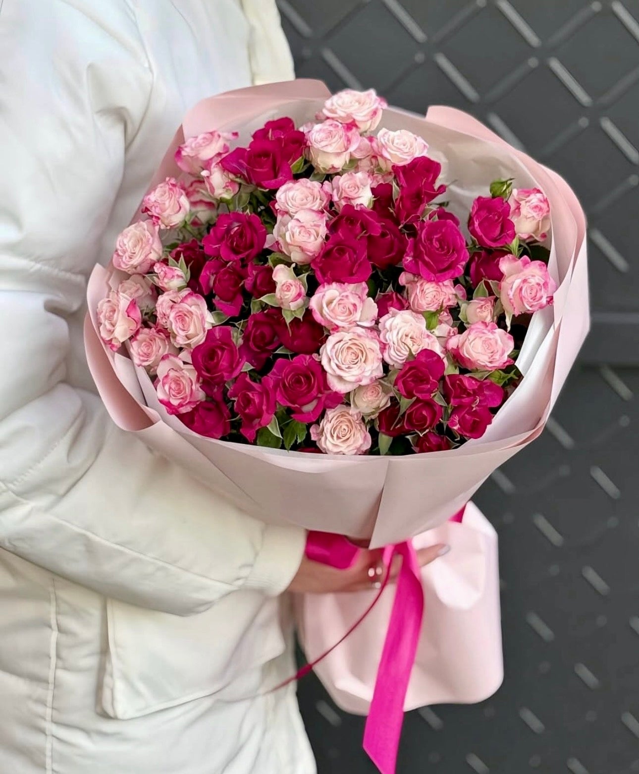 Pink Kiss Spray Rose Bouquet