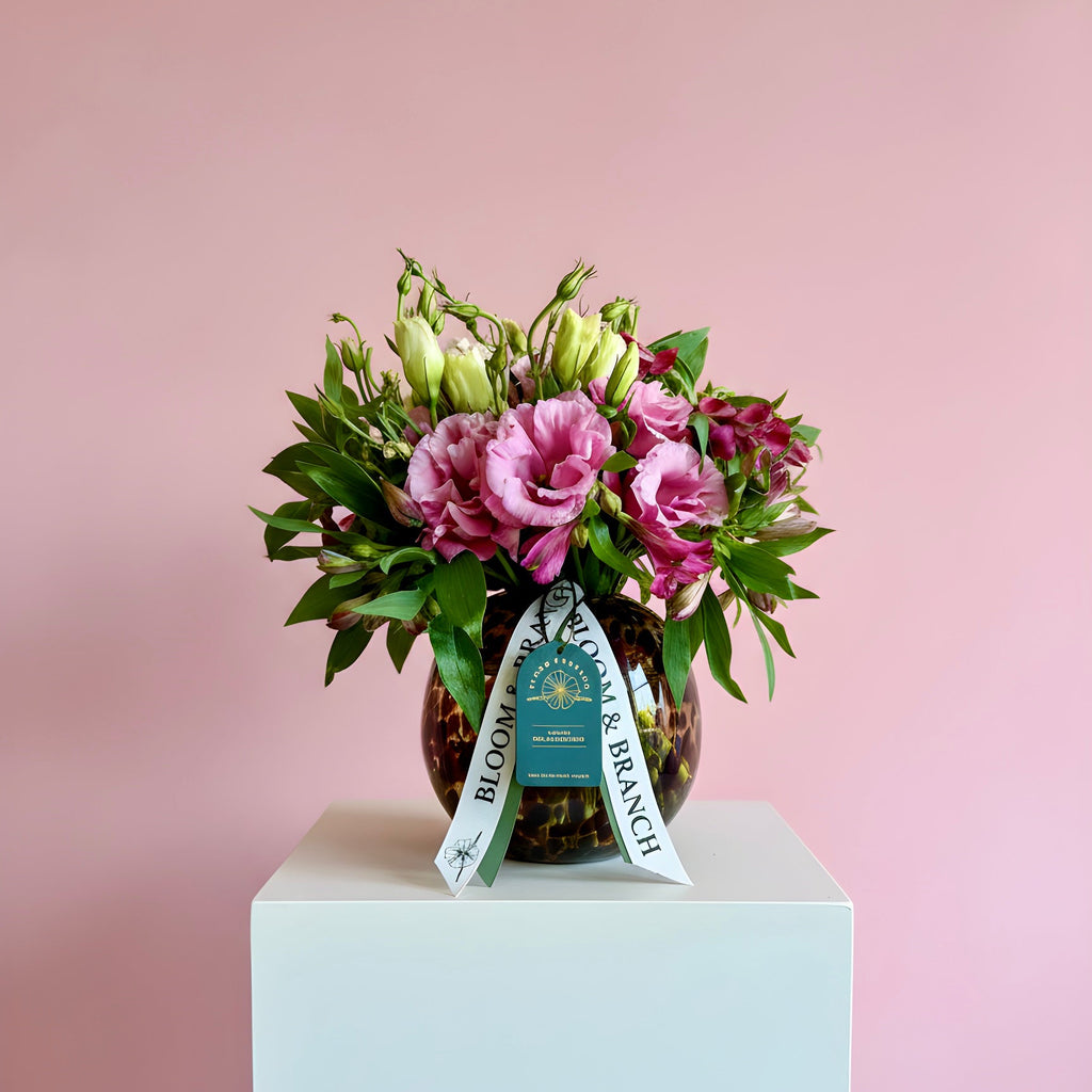 Blush Tortoiseshell Vase Arrangement | Premium Flowers Sydney