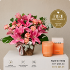 Pink Glow Flower Basket