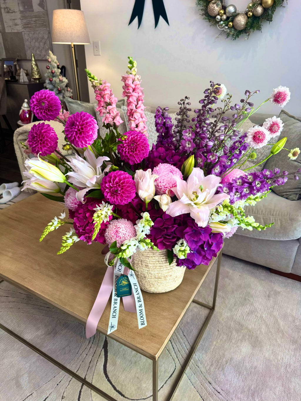 Plum Blush Basket Extravagant