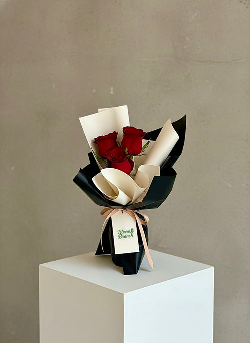 “I Love You” – Triple Roses Bouquet