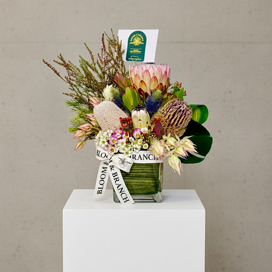 Native Charm in Glass Vase