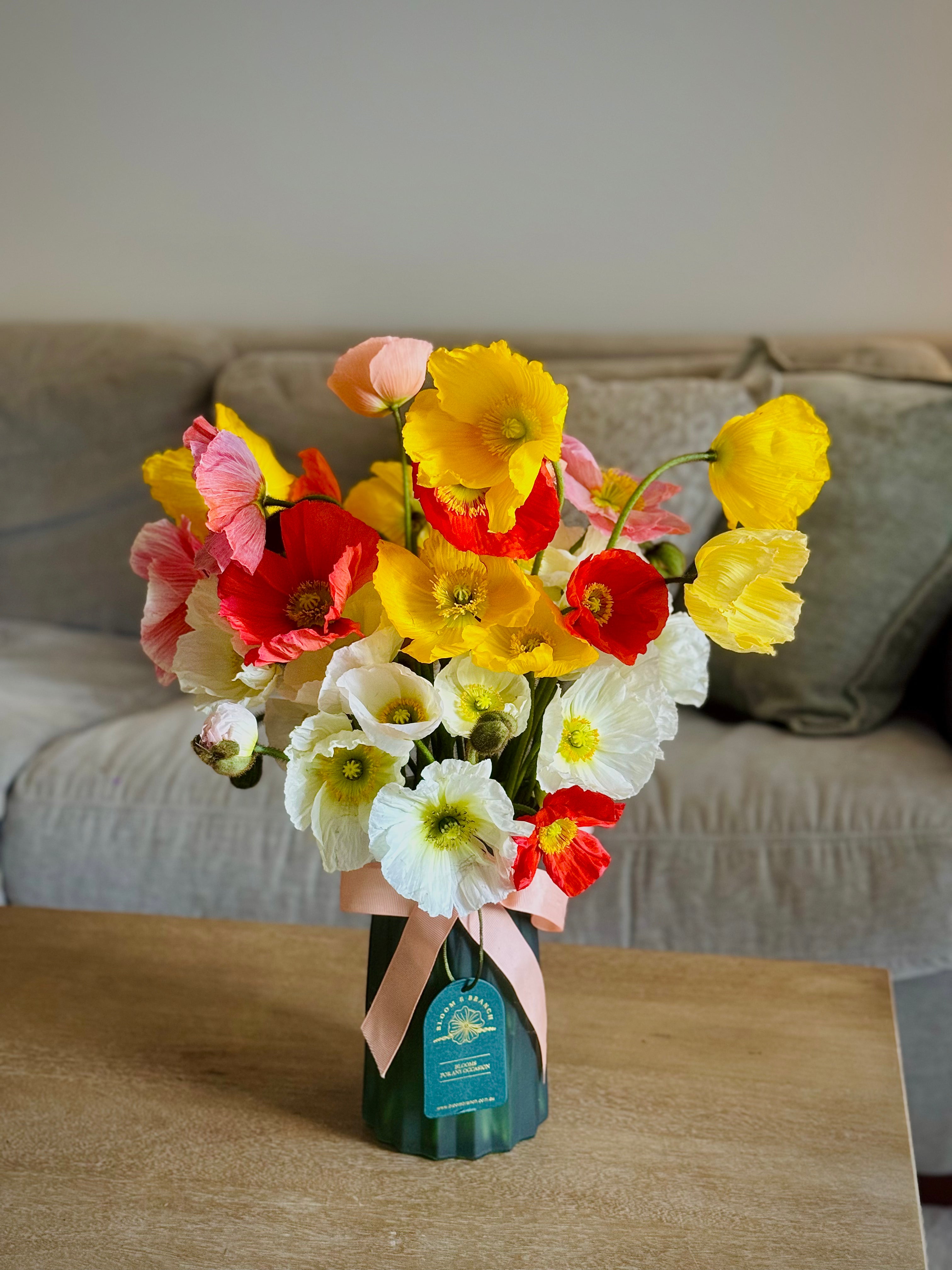 Dancing Poppy Vase