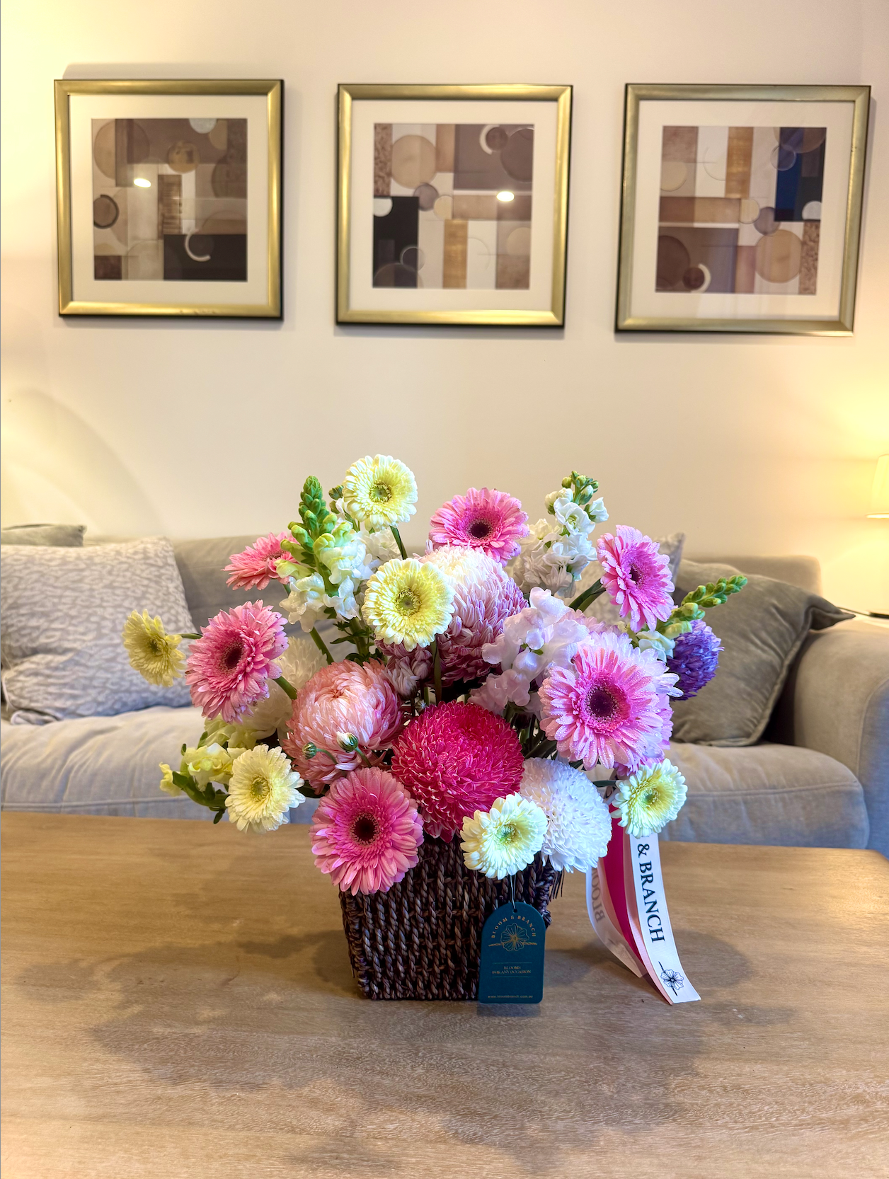 Pastel Posy Basket