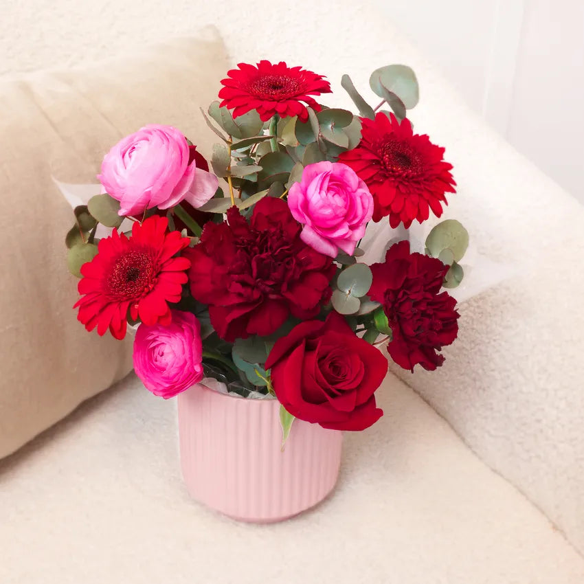 Crimson Romance Mini Vase